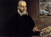 El Greco Portrait of Giorgio Giulio Clovio, the earliest surviving portrait from El Greco oil on canvas